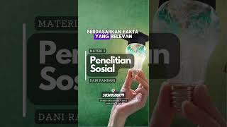 Materi 3 Penelitian Sosial [upl. by Acinok]