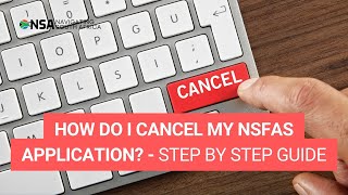 How do I cancel my NSFAS application step by step [upl. by Ferrick]