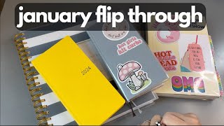 January Flip Throughs Hobonichi Weeks Hobonichi Cousin Day Designer [upl. by Ayetal]