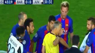 Messis serious fall against Juventus Barcelona vs Juventus  1942017 Champions League HD [upl. by Lanam]