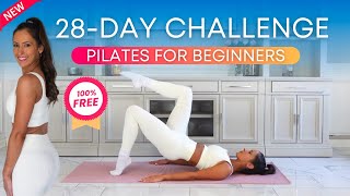 Pilates 28 Day Challenge for Weight Loss  Strength Goals 2024 [upl. by Martineau]