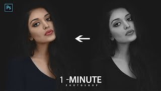 1Minute Photoshop  How to Colorize Black and White Images [upl. by Edialeda]