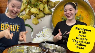 Foreigner Kids Love Simple Vegetarian IndianBharat Food  Travel Vlog foreigners vegfood india [upl. by Raab]