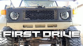 First Drive  HJ75 Troopy Build EP13 [upl. by Aleece462]