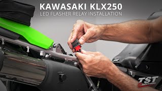 How to install an LED Flasher Relay on a Kawasaki KLX250 by TST Industries [upl. by Losyram19]