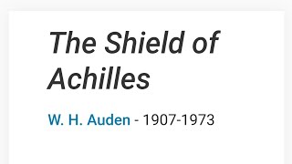 The Shield of Achilles Poem By WHAuden 19071973 summary in hindi with full explanation [upl. by Eelnyl172]