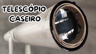 Telescópio Caseiro com Lente acromática [upl. by Zetnas]