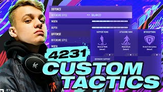 FIFA 21 1ST IN THE WORLD 4231 CUSTOM TACTICS  INSTRUCTIONS [upl. by Airdnaxela]