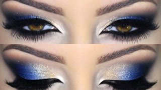 Gold and Cobalt Blue MakeUp Tutorial  Mellissa Samways [upl. by Anaher]