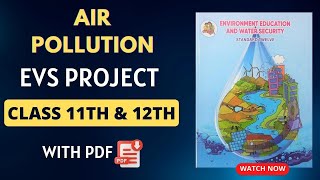 Air Pollution  EVS Project Class 11th And 12th  With PDF [upl. by Atterg787]