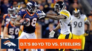 Demaryius Thomas 80Yd GameWinning TD in Overtime vs Steelers  Denver Broncos Highlights [upl. by Naitsirhc638]