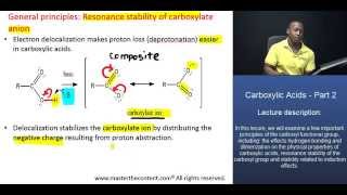 PCAT ® Carboxylic Acids Part 2A  Resonance Stability of the carboxylate groupcamproj [upl. by Toy383]