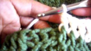 Demo of Front Post Double Crochet FPDC and Back Post Double CrochetBPDC [upl. by Rayner]