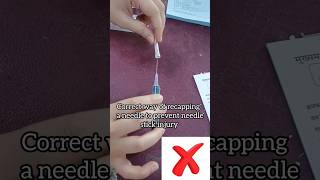 Safe Needle Recapping  Scoop Technique [upl. by Rodenhouse]