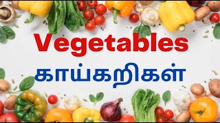 Vegetables Names in English and Tamil  காய்கறிகளின் பெயர்கள்  Learn vegetables names for kids [upl. by Mettah549]