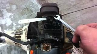 STIHL TRIMMER REPAIR how to adjust the valves on a 4mix stihl trimmer [upl. by Yelsnik]