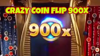 900x Crazy Coin Flip On Evolution Online Casino [upl. by Ihsakat]