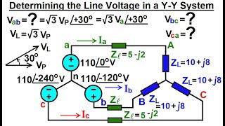 Electrical Engineering Ch 13 3 Phase Circuit 15 of 42 How to Find the Line Voltages YY [upl. by Gurolinick29]