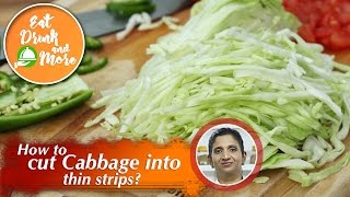 How to cut cabbage into thin strips Cooking Hacks  Chef Priya [upl. by Ymaral]