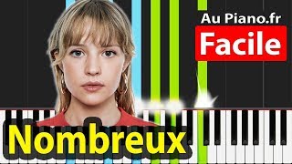 Angèle Nombreux Piano Tuto Facile Karaoké Paroles [upl. by Thayer]