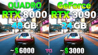 Quadro RTX 8000 vs GeForce RTX 3090  Test in 8 Games [upl. by Naval506]