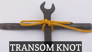 How to tie you a Transom knot Premium knotNONORANCH [upl. by Klockau]