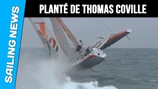 Lincroyable planté de Thomas Coville sur Sodebo au départ de Ouessant [upl. by Annayat]