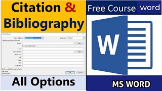 Microsoft MS word reference tab how to insert citation amp bibliography in Ms word [upl. by Krakow56]