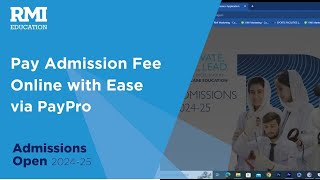 Pay Admission Fee Online with Ease via PayPro [upl. by Valli]