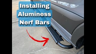 Ford Transit Van Build  Installing Aluminess Nerf Bars [upl. by Eterg]