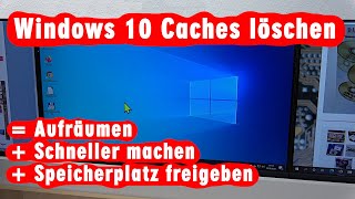 Windows 10 optimieren  12 Caches löschen  schneller machen  viel Speicherplatz freigeben [upl. by Leamiba]