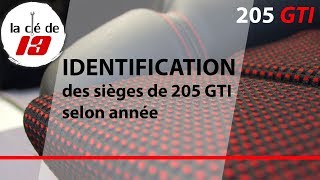 IDENTIFICATION DES SIEGES DE 205 GTI SELON ANNEE [upl. by Bilski]