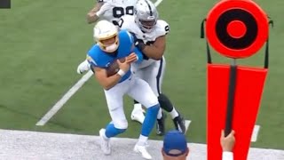 Raiders Jerry Tillery EJECTED After DIRTY HIT on Justin Herbert 😳 Raiders vs Chargers Highlights [upl. by Hymie]