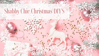 SHABBY CHIC CHRISTMAS DIYS  SHABBY CHIC CHRISTMAS ORNAMENTS  SHABBY CHIC CHRISTMAS DECOR [upl. by Elohcan690]