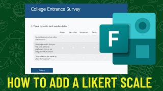 Microsoft Forms How to Add a Likert Scale [upl. by Ross]