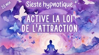 Sieste Hypnotique 🌀 Activation Loi de lAttraction amp Énergie Régénératrice  20 minutes [upl. by Winsor690]