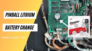 Lithium battery replacement for Willians Bally amp Stern Pinballs where fitted  Beginner Quick Tips [upl. by Navillus]