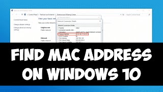 Find MAC address on Windows 10 [upl. by Marlette]