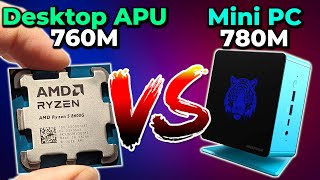 Desktop Ryzen 5 VS Mini PC Ryzen 7  8600G vs 7840HS  760M vs 780M  Mini PC vs Desktop [upl. by Odnam942]