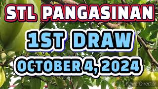 STL PANGASINAN RESULT TODAY 1ST DRAW OCTOBER 4 2024 12PM  FRIDAY [upl. by Kannav500]