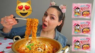 ASMR CREAMY CARBONARA FIRE NOODLE 먹방 EATING SOUNDS 불닭볶음면 MUKBANG [upl. by Attennek902]