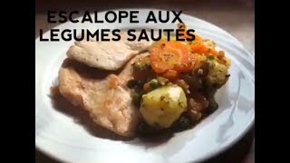 Escalopes de poulet aux légumes sautés [upl. by Jasen]