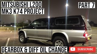 Mitsubishi L200 MK3 K74 Gearbox amp Diff Fluid Replacement 4D56  Part 7 [upl. by Lletnahs]