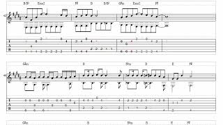 AKB48「桜の花びらたち」ソロギター タブ譜 guitar TAB [upl. by Tresa]