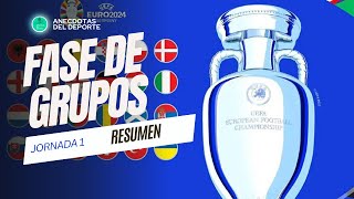 RESUMEN COMPLETO DE LA JORNADA 1  EUROCOPA 2024 [upl. by Nivre]