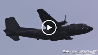 Transall C160D  German Air Force 5066  paratroopers drop at Altenstadt Army Airfield [upl. by Elleron35]