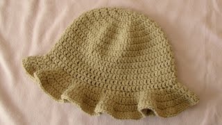 How to crochet a simple womens sun hat  summer hat for beginners [upl. by Esnohpla]