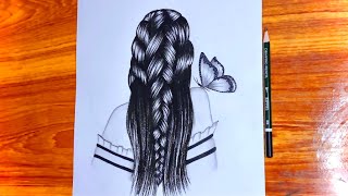 How to draw a girl with cap  Girl drawing easy step by step  Beautiful girl drawing for beginners [upl. by Veriee346]