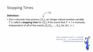 Class 17 Video 1 Stopping Times and the Martingale Stopping Theorem [upl. by Eerbua]