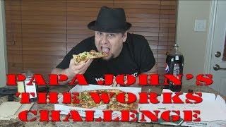 Papa Johns The Works Pizza Challenge [upl. by Biagio]